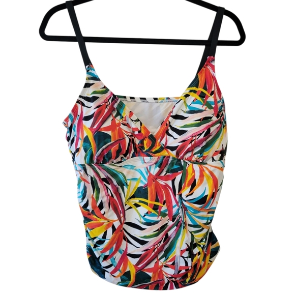 NWT Apt 9 Tropical Print Tankini Top - Picture 2 of 4
